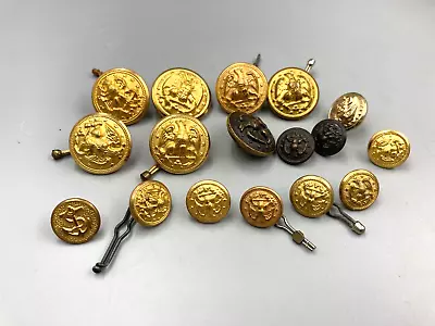 17 Vintage Waterbury (9) & Others (8) Metal Military Buttons • $12.95