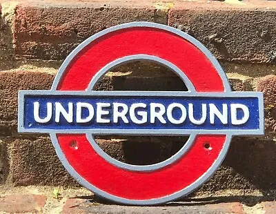 Underground London Tube Network Cast Iron Reproduction Sign Plaque • £20