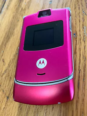 Motorola RAZR V3 - Pink And Silver (T-Mobile) Old School Flip Phone New Battery • $39