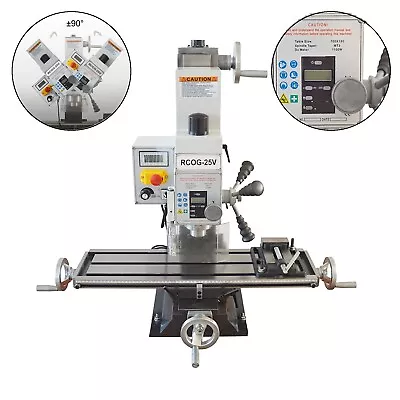 RCOG-25V Brushless Precision Mill/Drill Bench Top Mill Variable-Speed Lathe • $1851.96