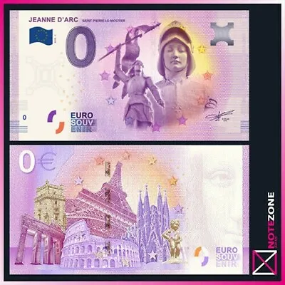 France 0 Euro Souvenir - Jeanne D'Arc - Saint-pierre-le-moûtierce Banknore Note • £6