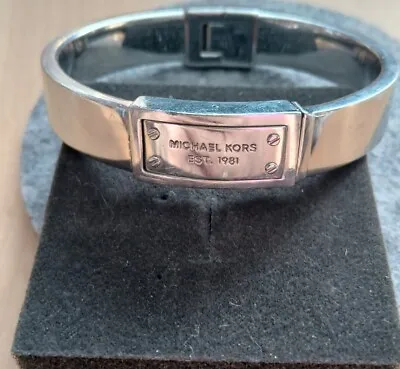 Michael Kors Est. 1981 Silver Magnetic Bangle Bracelet Used • £16