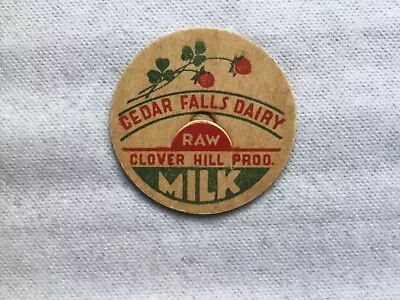 Vintage Rare Milk Bottle Cap Raw Milk Cedar Falls Dairy Unused • $9.99