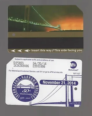 2015 VERRAZANO-NARROWS BRIDGE  Metrocard Metro Card Exp.2016 • $3.99