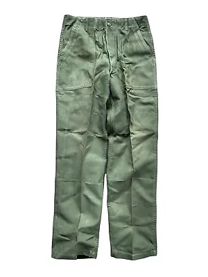 Vietnam War US OG 107 Type 1 Sateen Button Fly Trousers Regular Small SKU B1B • $99.99