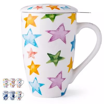 Tea Mug With Infuser And Lid 18 Ounce Large Ceramic Loose Leaf Tea CupMicro... • $28.26