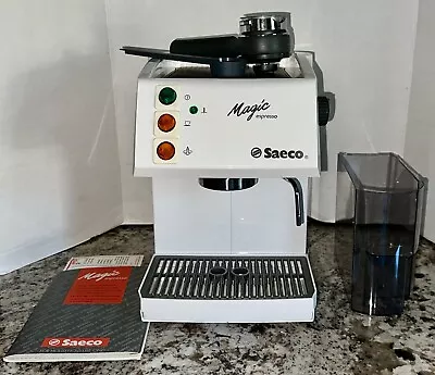 Vtg White Saeco Magic Espresso Coffee Machine Maker Tested 1-2 Cups Hot Water • $60