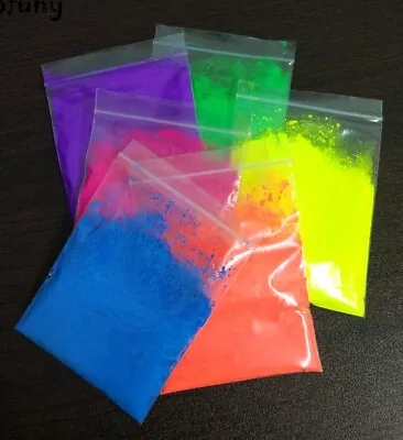 Neon Fluorescent Pigment Powder 3g-150g Epoxy Resin Nail Art Painting Soap • £1.85