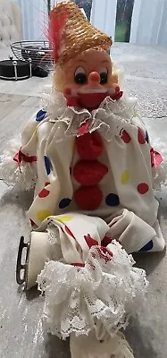 Vintage Clown Doll With Wind Up Music And Ice Skates • $59