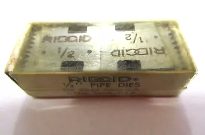 $49.95 • Buy RIDGID 1/2  NPT THREADING DIES  New Old Stock Made In USA