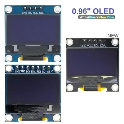 0.96 OLED 128X64 I2C White/Blue/Yellow SSD1306 Display Arduino ESP8266 ESP32 • £3.59