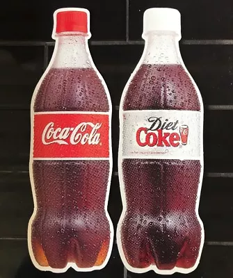 Set Of 2 X Coke & Diet Coca-Cola Genuine Vintage 1997 Australian Signs Milk Bar • $24.99