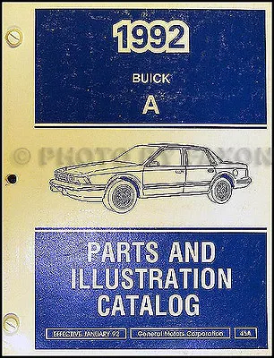 1992 Buick Century Illustrated Master Parts Book Catalog Original OEM • $34