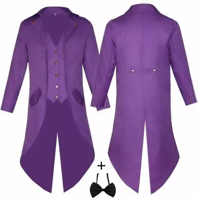 New Hot Vintage Men's Tailcoat Jacket Gothic Victorian Long Coat Halloween Coat • $40.80
