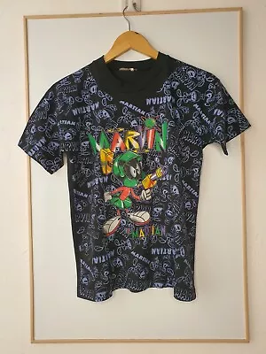 Vintage Marvin The Martian Shirt Kids Size Youth L Large Black 1994 90s • $42