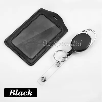 Retractable Lanyard ID Card Holder Business Badges Security Pass Reel Key Chain • $6.48