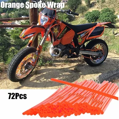 72x Wheel RIM COVERS Spoke Wraps Trim Cover For Motorcycle Dirt Bike Universal • $12.55