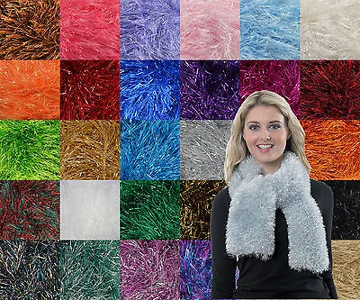 £2.28 • Buy King Cole Tinsel Chunky Glitter Metallic Knitting Yarn All Shades In Stock