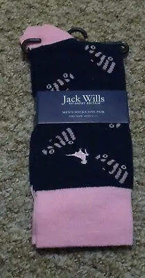 Jack Wills ~ Mens Socks ~ Adwell ~ Pink/navy ~ 6-11 Uk / 40-46 Eu ~ Ideal Gift!! • £4.95