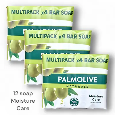 Palmolive Naturals Moisture Care Olive & Milk Soap 90g X 12 (3 X 4 X 90g) • £11.99