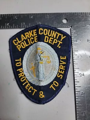 Bin1 B12 Patch  Police  Used Clarke County Georgia Police Dept. Scales Justice  • £3.86