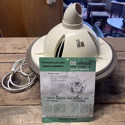 Vintage Hankscraft 241 Humidifier Brown Beige Vapor Master Cool Mist • $150