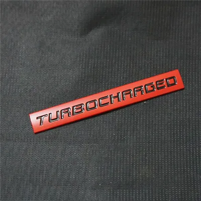 1PC Red TURBOCHARGED Matte Metal Sticker Badge Emblem Decal Motors Sport Limited • $9.99