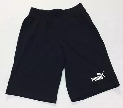 Puma Men's Essential Jersey Short Black 100% Cotton Choose Size Ships Free • $18.45