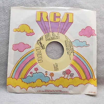 Elvis Presley Are You Sincere Solitaire 45 Rpm 1979 Promo • $24.30