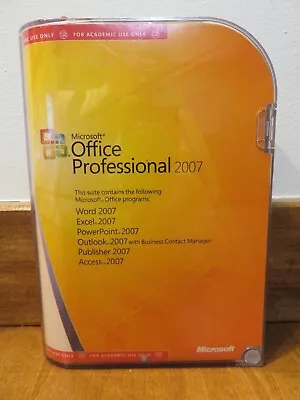 Microsoft Office Pro 2007 GENUINE Academic W/ KEY 269-10305 • $20