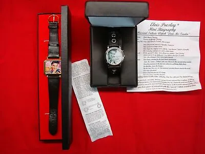 Elvis Presley  Postage Stamp  Watch With Bonus Elvis Watch - Both Unworn • $24.95