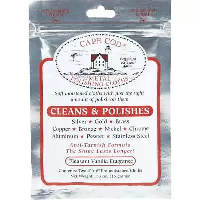 Cape Cod Pre-Moistened Metal Polishing Cloth (2 Count) 8821 Cape Cod 8821 • $9.85