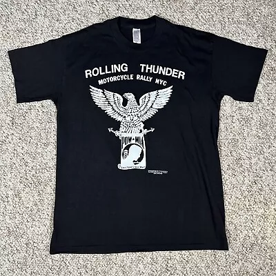 Vintage 1989 Fritz And Luca 'Rolling Thunder' NYC Motorcycle Rally T-Shirt XL • $135.85