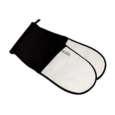 Le Creuset 4-Layered Textile Double Oven Gloves Stain Resistant Black • £46.13