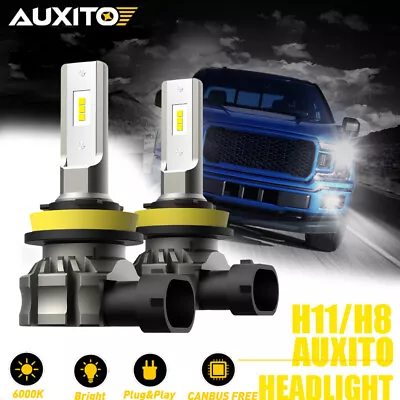 2X H11/H8/H9 LED Globes Bulb Conversion HID Kit 6500K High/Low Beam Super Bright • $46.41