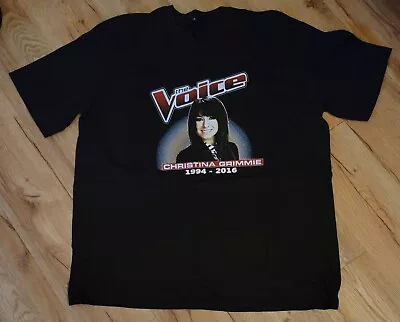 Christina Grimmie The Voice Black Memorial T-Shirt 1994-2016 Men's Size-XL New • $50