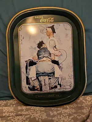 Vintage Coca-Cola  Tattoo Artist At Work  Tray - Design By Norman Rockwell • $14