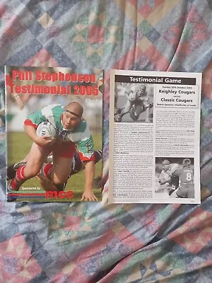 Phil Stephenson - Testimonial Brochure And Programme - Keighley Cougars Legend • £7