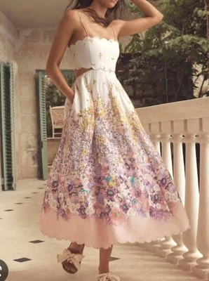 $470 • Buy Zimmerman Jude Scallop Midi Dress Size 0P