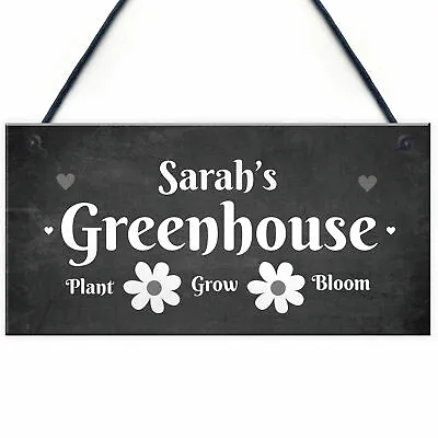 £5.99 • Buy Personalised Sign For Greenhouse Garden Shed Allotment Vegetable Patch Signs