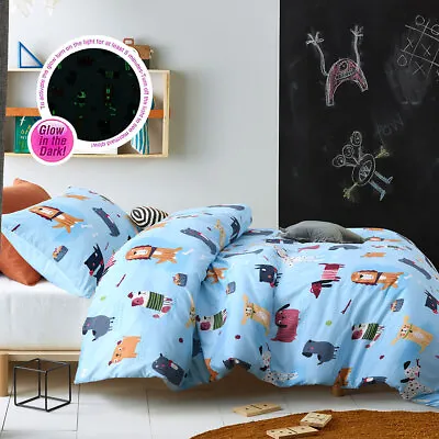 Woof Glow In The Dark Quilt Cover Set By Happy Kids • $49.95