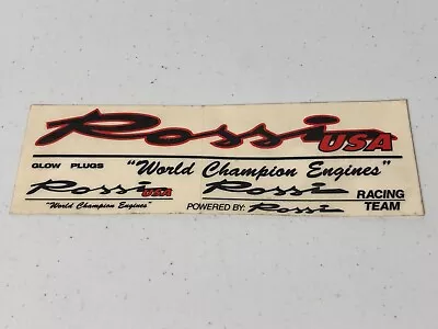 RC Rossi Engines Glow Plugs Sticker Sheet 1/8 NOS Old Vintage New Old Stock R/C • $19.99