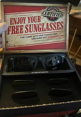 Marlboro Sunglasses 3 Color Interchangable Lenses Happy Birthday Box. New • $15