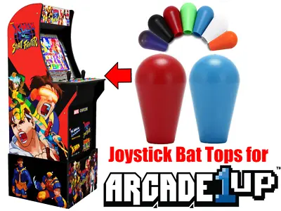 $10.95 • Buy Arcade1up X-Men Vs. Street Fighter - Joystick Bat Tops UPGRADE! (2pcs Red/Blue)