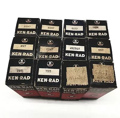 $26.21 • Buy Ken Rad Electronic Radio Tube Electron TV Vacuum Ham Radio Lot Of 12 