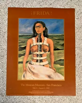 Frida Kahlo Original 1987 Exhibition Poster Mexican Museum San Francisco ~ Vg!! • $225