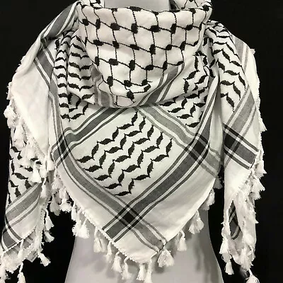 Keffiyeh Shemagh All Original Made In Palestine Arab Scarf Kufiya Arafat Cotton • $44.99