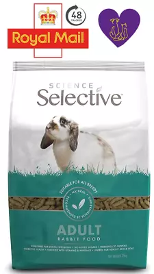 48HR TRACKED Supreme Petfoods Science Selective Adult Rabbit Pellet Food Feed • £13.99