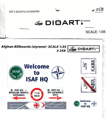 DioArt 1/35 Modern Afghan Billboards (1pc Styrene Full Colour) • $3.56