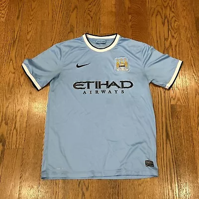 Manchester City FC 2013/2014 Nike Football/Soccer Home Jersey (Size: Medium) • $39.99